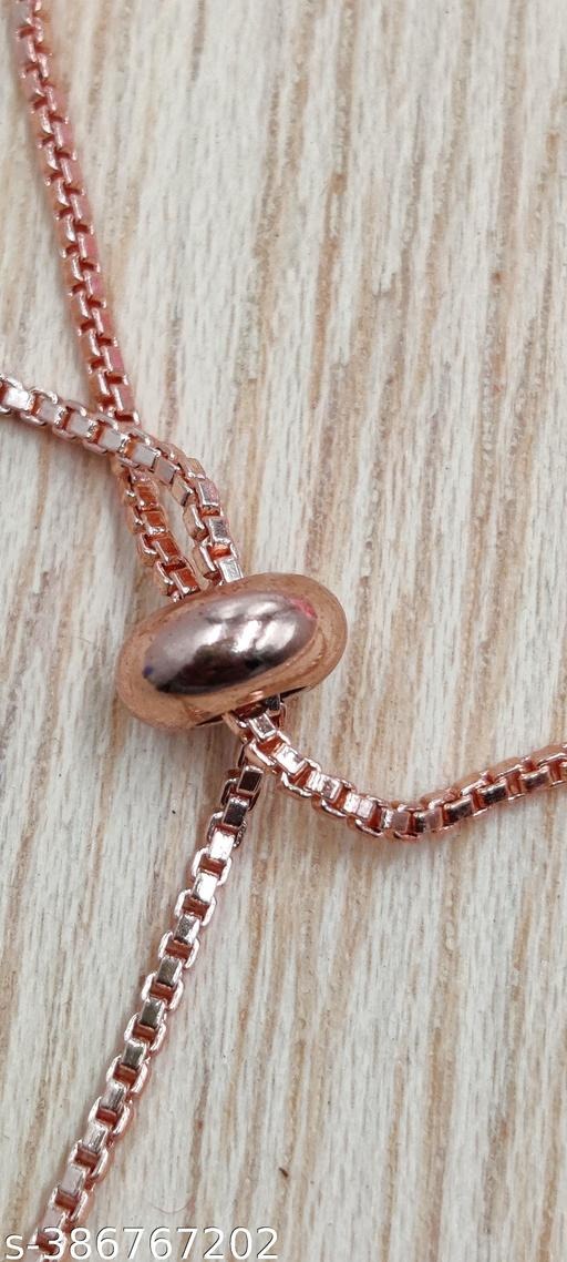 Rose Gold Adjustable Crystal Tennis Bracelet for Women | Slider Chain Bracelet
