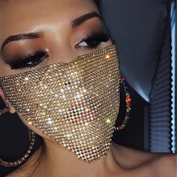 Explosive metal flash jewelry mask